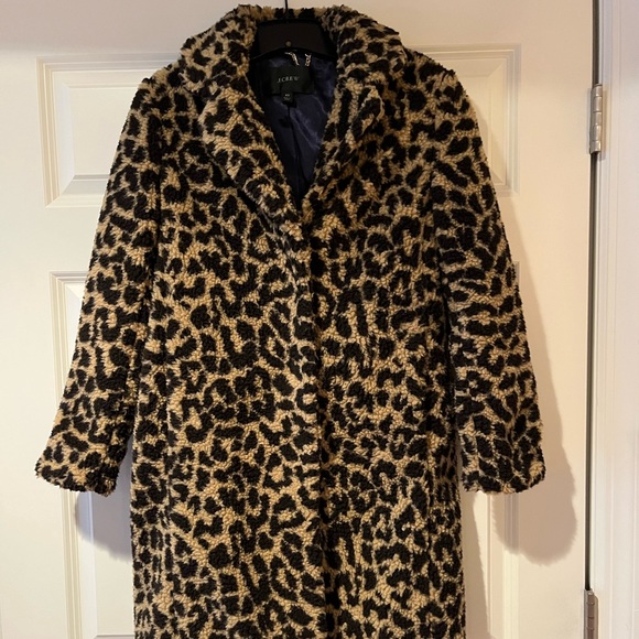 J. Crew Jackets & Blazers - Women’s J.Crew Sherpa Cheetah Print Button Down Jacket